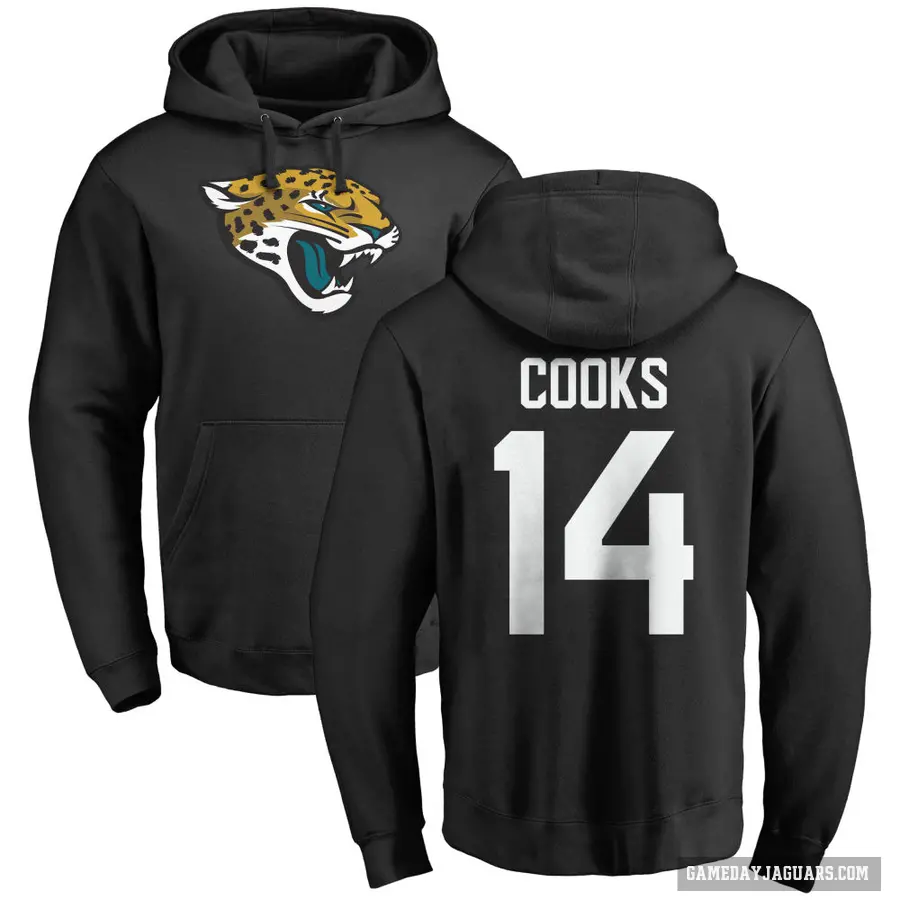 Men's ＃14 Elijah Cooks Jacksonville Jaguars Black Pro Line Logo Pullover Hoodie