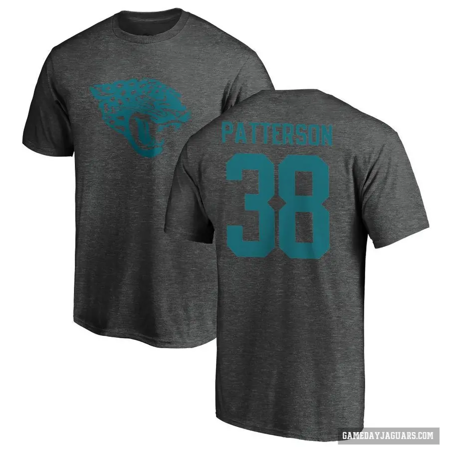 Men's ＃38 Riley Patterson Jacksonville Jaguars Ash One Color T-Shirt