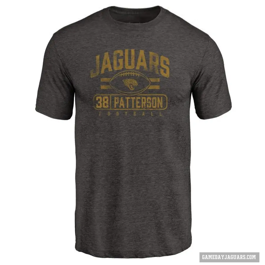 Men's ＃38 Riley Patterson Jacksonville Jaguars Black Flanker T-Shirt