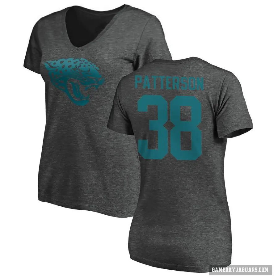 Women's ＃38 Riley Patterson Jacksonville Jaguars Ash One Color T-Shirt