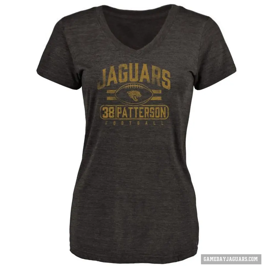 Women's ＃38 Riley Patterson Jacksonville Jaguars Black Flanker T-Shirt